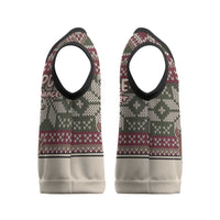 Funny Pole Dancer Reindeer Christmas Knitted V-Neck Vest Xmas Holiday Patterns - Wonder Print Shop