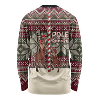 Funny Pole Dancer Reindeer Christmas Long Sleeve Shirt Xmas Holiday Patterns - Wonder Print Shop