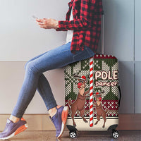 Funny Pole Dancer Reindeer Christmas Luggage Cover Xmas Holiday Patterns - Wonder Print Shop