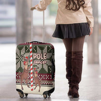 Funny Pole Dancer Reindeer Christmas Luggage Cover Xmas Holiday Patterns - Wonder Print Shop