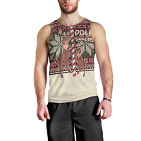 Funny Pole Dancer Reindeer Christmas Men Tank Top Xmas Holiday Patterns - Wonder Print Shop
