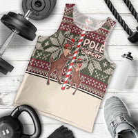 Funny Pole Dancer Reindeer Christmas Men Tank Top Xmas Holiday Patterns - Wonder Print Shop