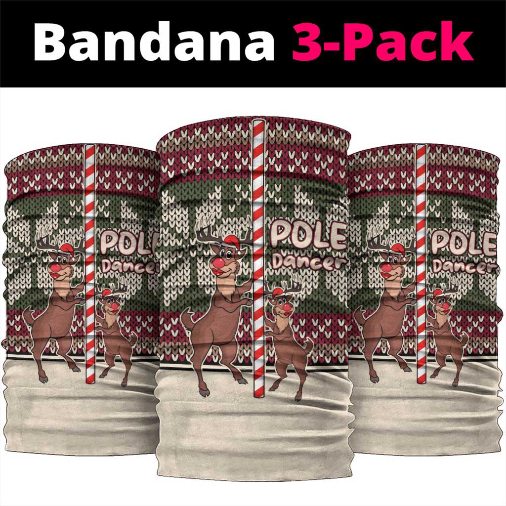 Funny Pole Dancer Reindeer Christmas Neck Gaiter Xmas Holiday Patterns - Wonder Print Shop