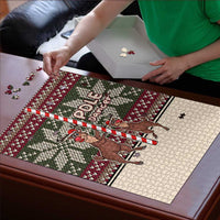 Funny Pole Dancer Reindeer Christmas Puzzle Xmas Holiday Patterns - Wonder Print Shop