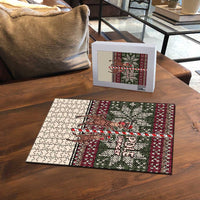 Funny Pole Dancer Reindeer Christmas Puzzle Xmas Holiday Patterns - Wonder Print Shop