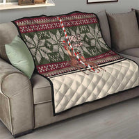 Funny Pole Dancer Reindeer Christmas Quilt Xmas Holiday Patterns - Wonder Print Shop