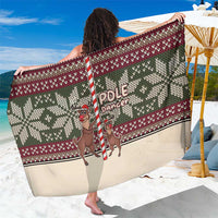 Funny Pole Dancer Reindeer Christmas Sarong Xmas Holiday Patterns - Wonder Print Shop