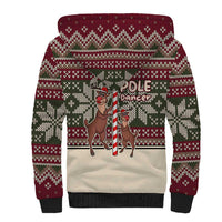 Funny Pole Dancer Reindeer Christmas Sherpa Hoodie Xmas Holiday Patterns - Wonder Print Shop