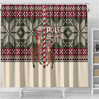Funny Pole Dancer Reindeer Christmas Shower Curtain Xmas Holiday Patterns - Wonder Print Shop