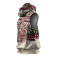 Funny Pole Dancer Reindeer Christmas Sleeveless Hoodie Xmas Holiday Patterns - Wonder Print Shop