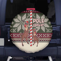 Funny Pole Dancer Reindeer Christmas Spare Tire Cover Xmas Holiday Patterns - Wonder Print Shop