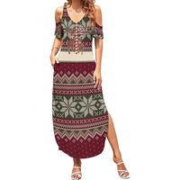 Funny Pole Dancer Reindeer Christmas Summer Maxi Dress Xmas Holiday Patterns - Wonder Print Shop