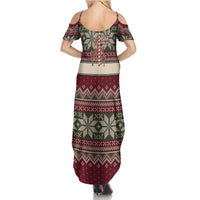 Funny Pole Dancer Reindeer Christmas Summer Maxi Dress Xmas Holiday Patterns - Wonder Print Shop