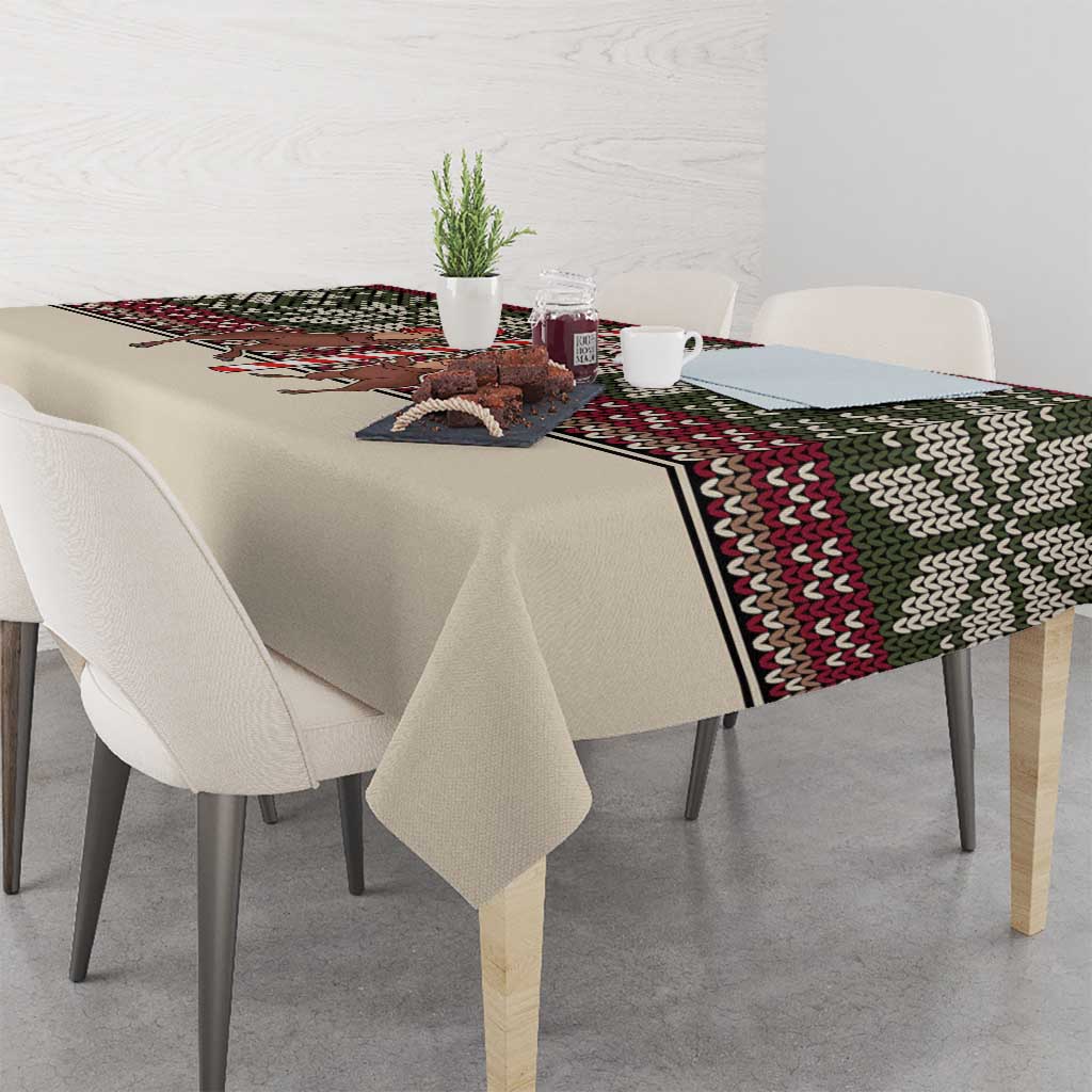 Funny Pole Dancer Reindeer Christmas Tablecloth Xmas Holiday Patterns - Wonder Print Shop
