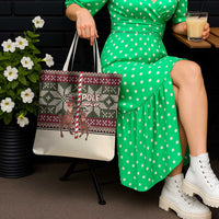 Funny Pole Dancer Reindeer Christmas Tote Bag Xmas Holiday Patterns - Wonder Print Shop