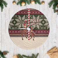 Funny Pole Dancer Reindeer Christmas Tree Skirt Xmas Holiday Patterns - Wonder Print Shop