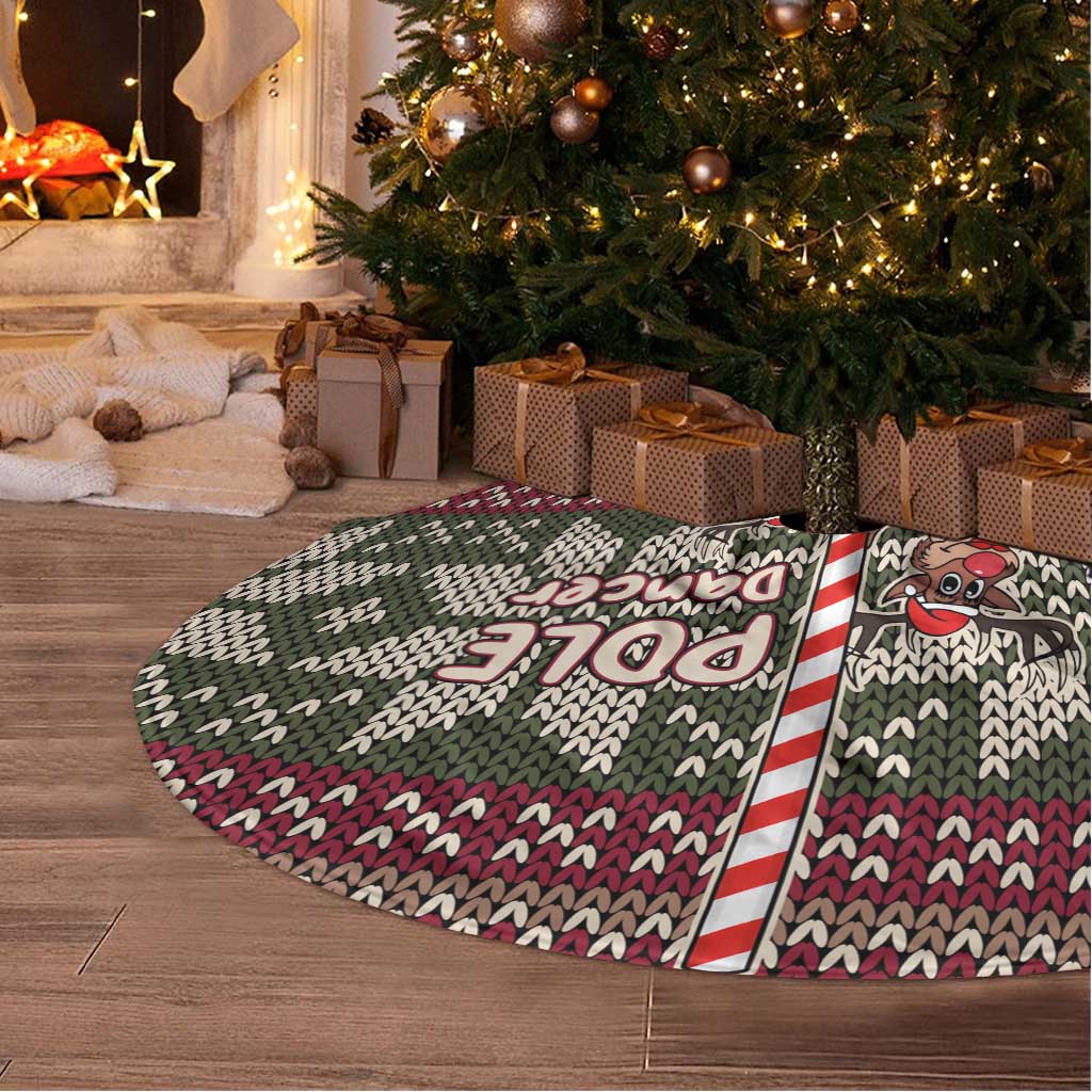 Funny Pole Dancer Reindeer Christmas Tree Skirt Xmas Holiday Patterns - Wonder Print Shop