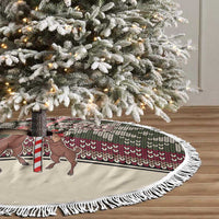 Funny Pole Dancer Reindeer Christmas Tree Skirt Xmas Holiday Patterns - Wonder Print Shop