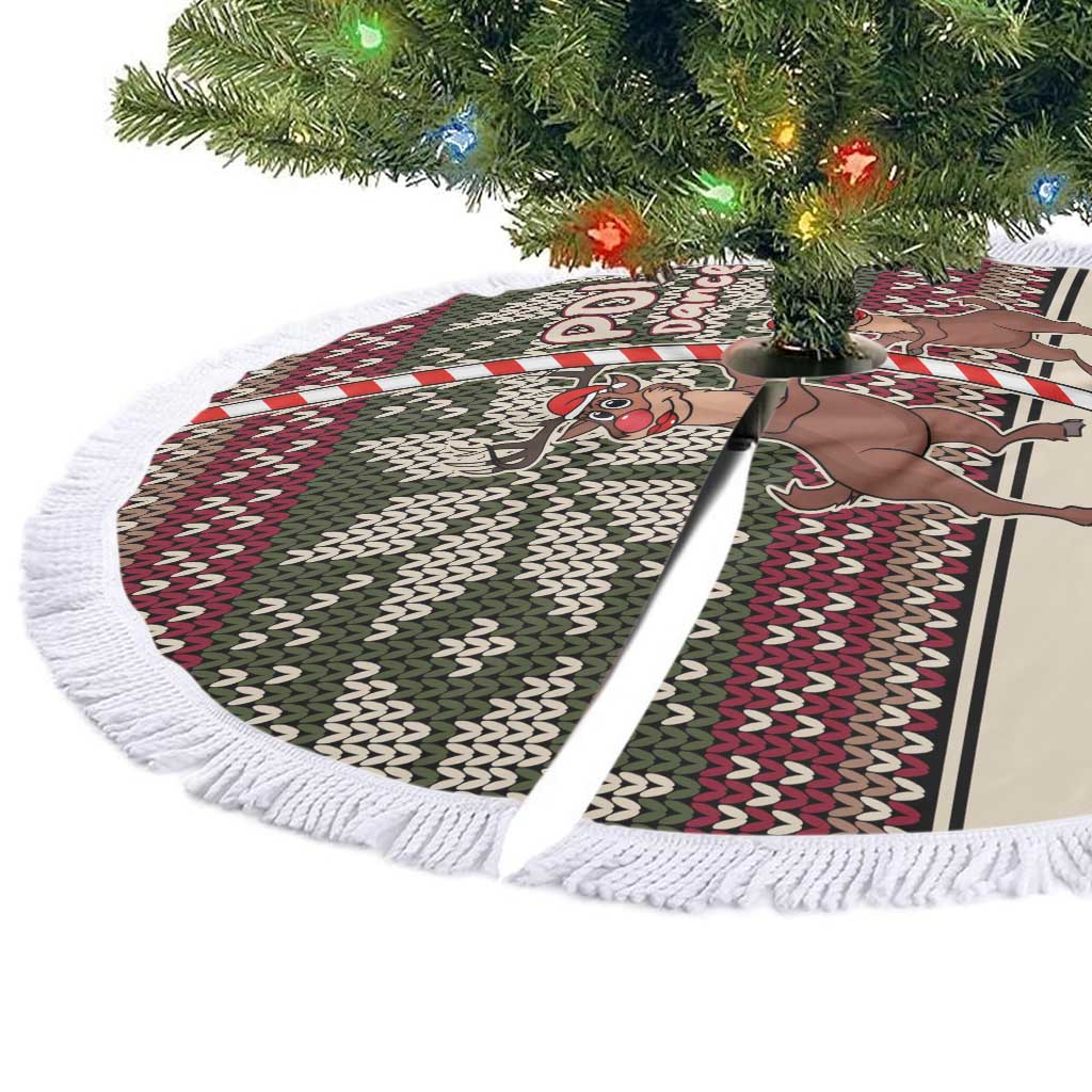 Funny Pole Dancer Reindeer Christmas Tree Skirt Xmas Holiday Patterns - Wonder Print Shop