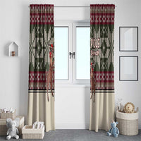 Funny Pole Dancer Reindeer Christmas Window Curtain Xmas Holiday Patterns - Wonder Print Shop