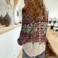 Funny Pole Dancer Reindeer Christmas Women Casual Shirt Xmas Holiday Patterns - Wonder Print Shop