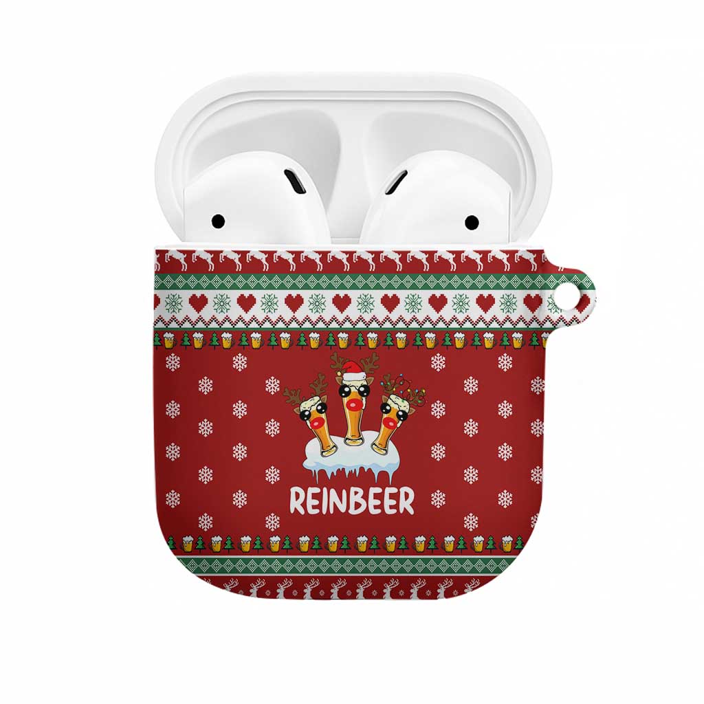 Funny Reindeer Reinbeer Christmas AirPods Case Xmas Holiday Patterns - Wonder Print Shop