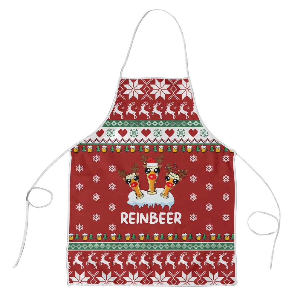 Funny Reindeer Reinbeer Christmas Apron Xmas Holiday Patterns - Wonder Print Shop