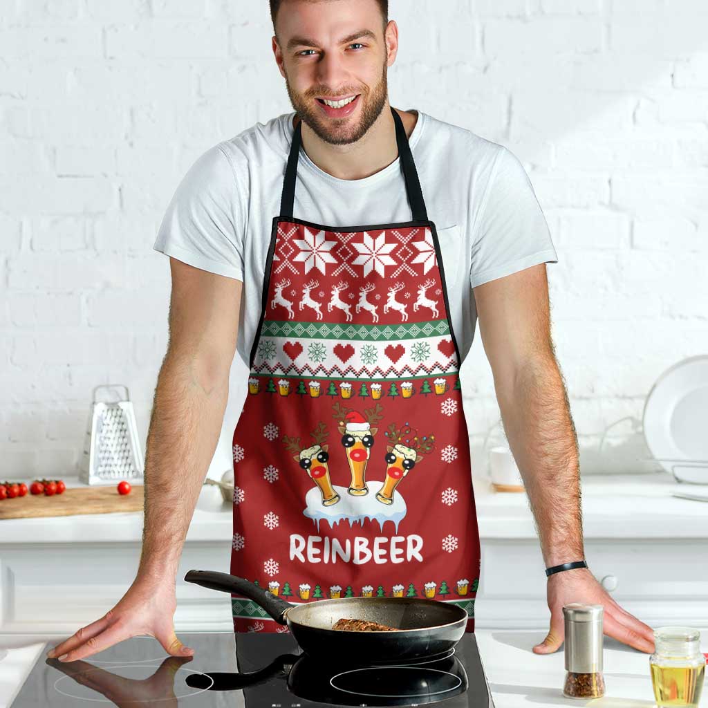 Funny Reindeer Reinbeer Christmas Apron Xmas Holiday Patterns - Wonder Print Shop
