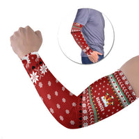 Funny Reindeer Reinbeer Christmas Arm Sleeves Xmas Holiday Patterns - Wonder Print Shop