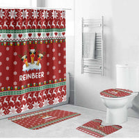 Funny Reindeer Reinbeer Christmas Bathroom Set Xmas Holiday Patterns - Wonder Print Shop