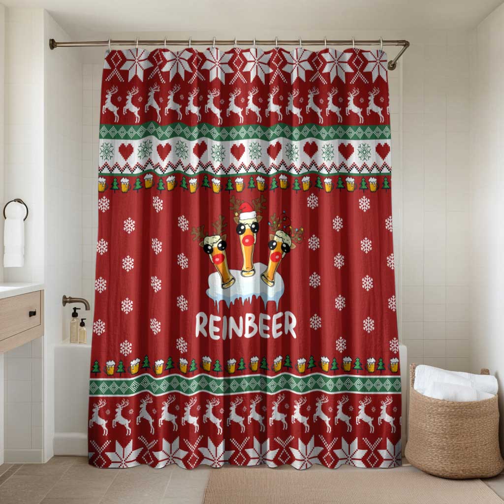 Funny Reindeer Reinbeer Christmas Bathroom Set Xmas Holiday Patterns - Wonder Print Shop