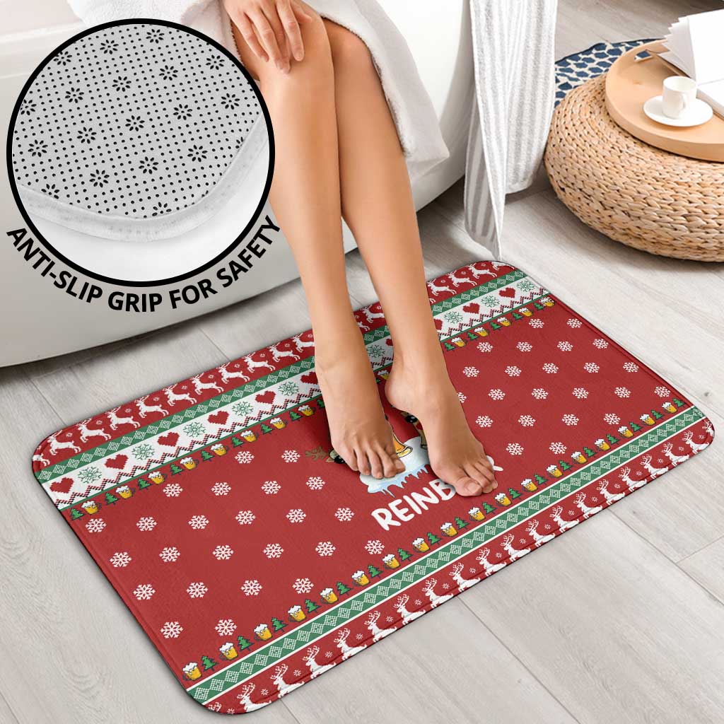 Funny Reindeer Reinbeer Christmas Bathroom Set Xmas Holiday Patterns - Wonder Print Shop