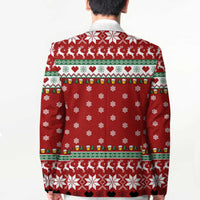Funny Reindeer Reinbeer Christmas Blazer Xmas Holiday Patterns - Wonder Print Shop