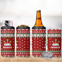 Funny Reindeer Reinbeer Christmas 4 in 1 Can Cooler Tumbler Xmas Holiday Patterns - Wonder Print Shop