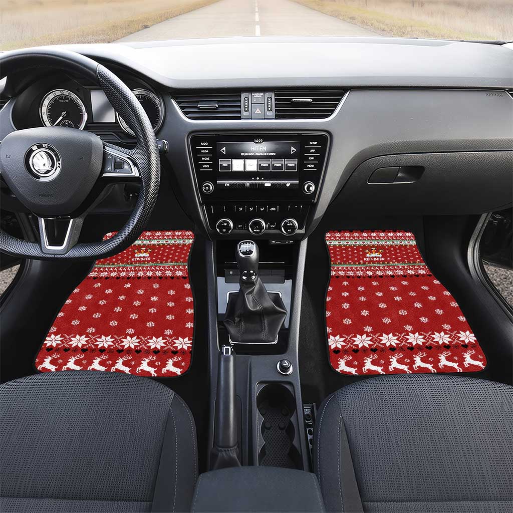 Funny Reindeer Reinbeer Christmas Car Mats Xmas Holiday Patterns - Wonder Print Shop