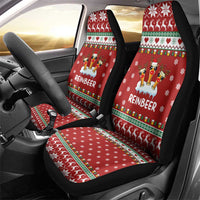 Funny Reindeer Reinbeer Christmas Car Seat Cover Xmas Holiday Patterns - Wonder Print Shop