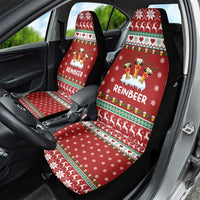 Funny Reindeer Reinbeer Christmas Car Seat Cover Xmas Holiday Patterns - Wonder Print Shop