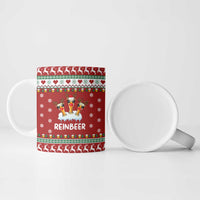 Funny Reindeer Reinbeer Christmas Ceramic Mug Xmas Holiday Patterns - Wonder Print Shop