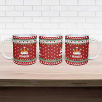 Funny Reindeer Reinbeer Christmas Ceramic Mug Xmas Holiday Patterns - Wonder Print Shop