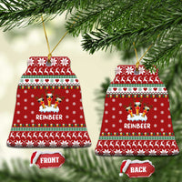 Funny Reindeer Reinbeer Christmas Ceramic Ornament Xmas Holiday Patterns - Wonder Print Shop