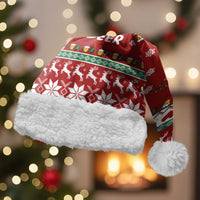 Funny Reindeer Reinbeer Christmas Santa Hat Xmas Holiday Patterns - Wonder Print Shop