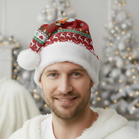 Funny Reindeer Reinbeer Christmas Santa Hat Xmas Holiday Patterns - Wonder Print Shop