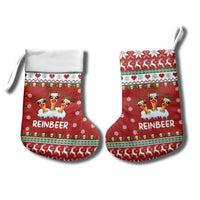 Funny Reindeer Reinbeer Christmas Stocking Xmas Holiday Patterns - Wonder Print Shop