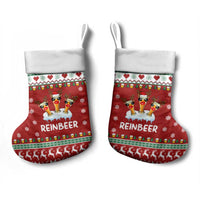 Funny Reindeer Reinbeer Christmas Stocking Xmas Holiday Patterns - Wonder Print Shop