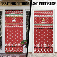 Funny Reindeer Reinbeer Christmas Door Cover Xmas Holiday Patterns - Wonder Print Shop