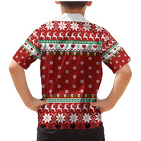 Funny Reindeer Reinbeer Christmas Family Matching Mermaid Dress and Hawaiian Shirt Xmas Holiday Patterns - Wonder Print Shop