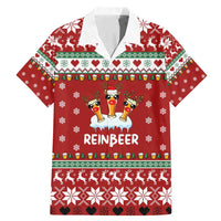 Funny Reindeer Reinbeer Christmas Family Matching Mermaid Dress and Hawaiian Shirt Xmas Holiday Patterns - Wonder Print Shop