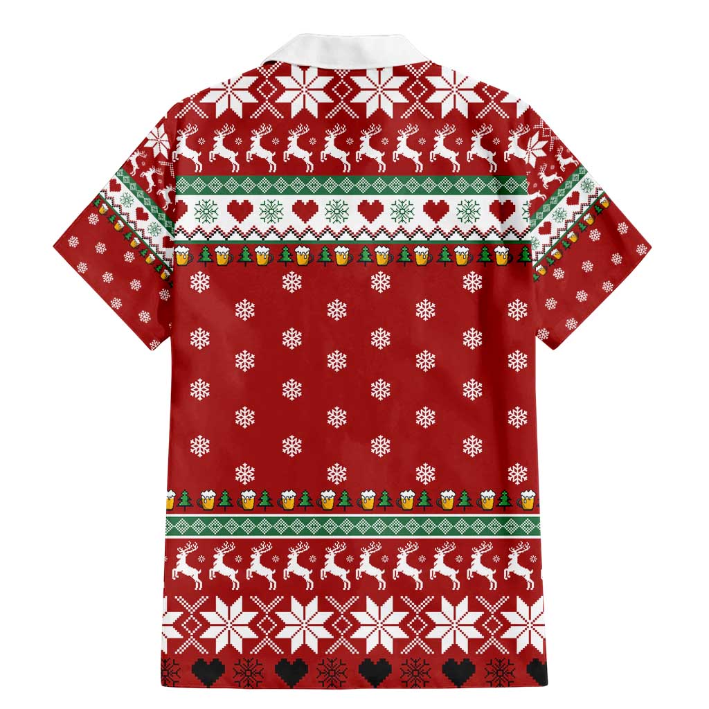 Funny Reindeer Reinbeer Christmas Family Matching Mermaid Dress and Hawaiian Shirt Xmas Holiday Patterns - Wonder Print Shop