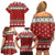 Funny Reindeer Reinbeer Christmas Family Matching Off Shoulder Short Dress and Hawaiian Shirt Xmas Holiday Patterns - Wonder Print Shop