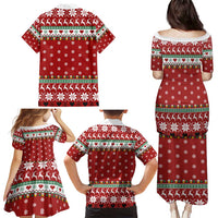 Funny Reindeer Reinbeer Christmas Family Matching Puletasi and Hawaiian Shirt Xmas Holiday Patterns - Wonder Print Shop